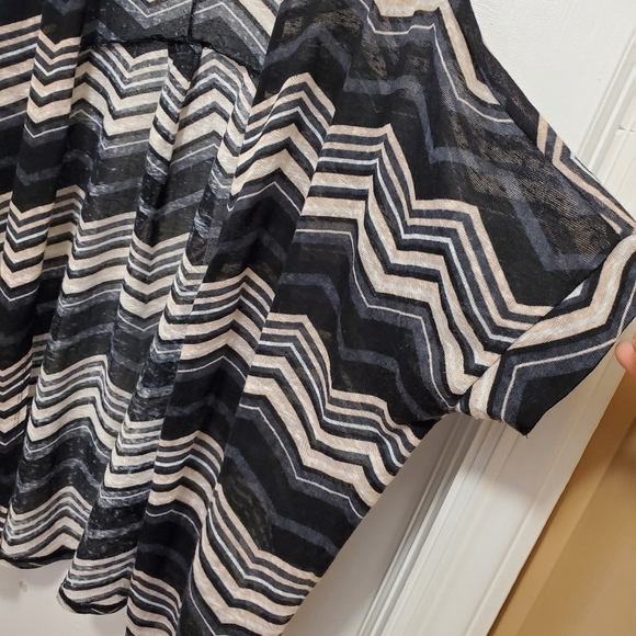 Torrid Chevron Print Hacci Knit Dolman Car… - Picture 4 of 7